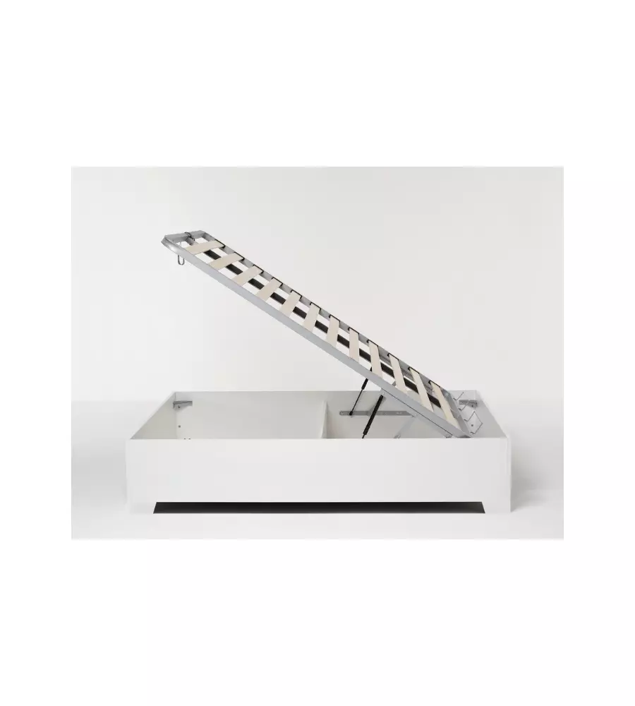 LETTO MATRIMONIALE CONTENITORE CON PIEDINI "BED BOX" BIANCO 160X190 CM